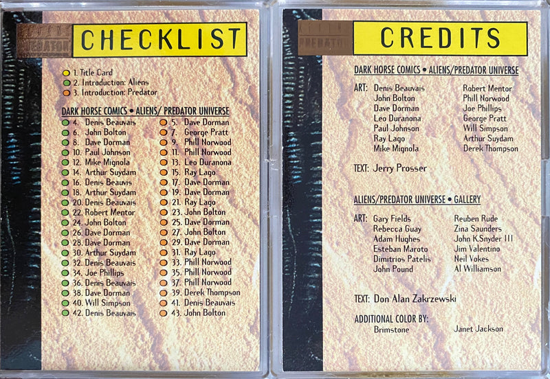 1995 Aliens Predator Universe Trading Card Base Set of 72 Cards Topps - TvMovieCards.com
