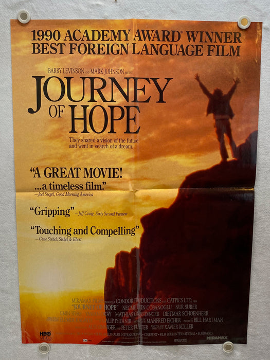 1990 Journey of Hope 1SH Movie Poster 27 x 37  Necmettin Çobanoglu, Nur Sürer   - TvMovieCards.com
