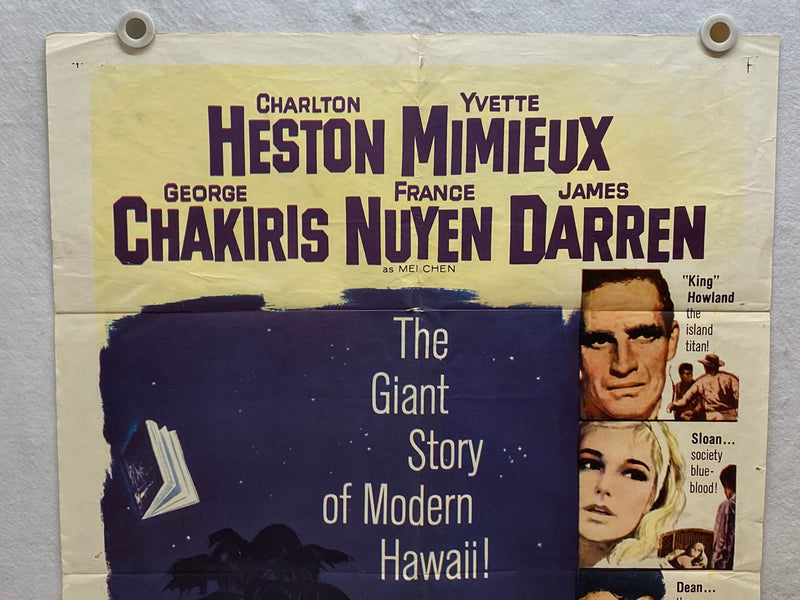 1962 Diamond Head 1SH Movie Poster 27 x 41 Charlton Heston, Yvette Mimieux, Geor   - TvMovieCards.com