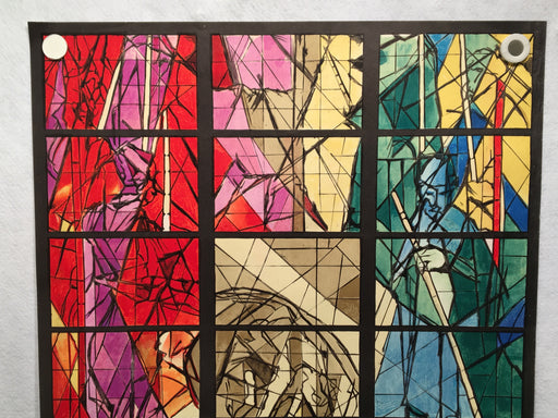 Original 1962 Jacques Villon Vitraux de la Cathedrale Lithograph Poster - Mourlo   - TvMovieCards.com