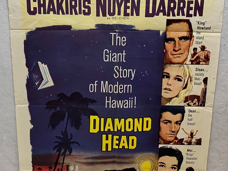 1962 Diamond Head 1SH Movie Poster 27 x 41 Charlton Heston, Yvette Mimieux, Geor   - TvMovieCards.com