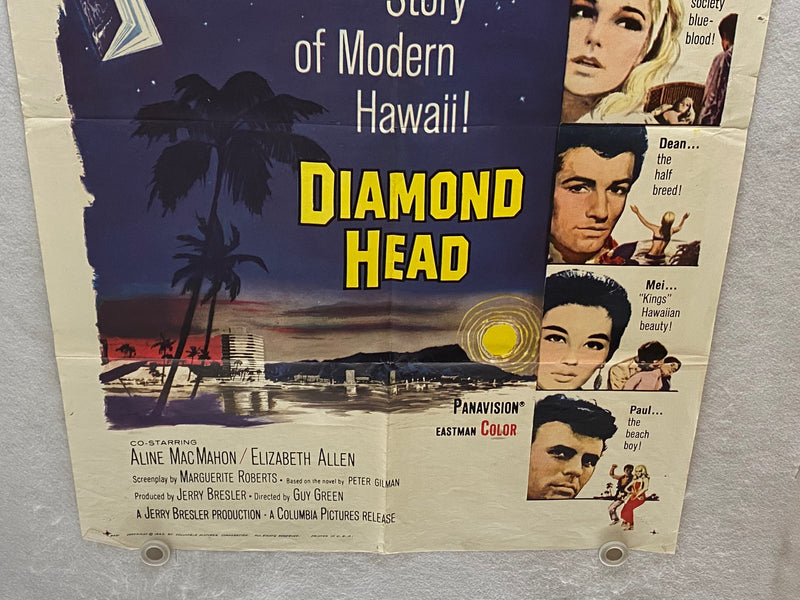 1962 Diamond Head 1SH Movie Poster 27 x 41 Charlton Heston, Yvette Mimieux, Geor   - TvMovieCards.com
