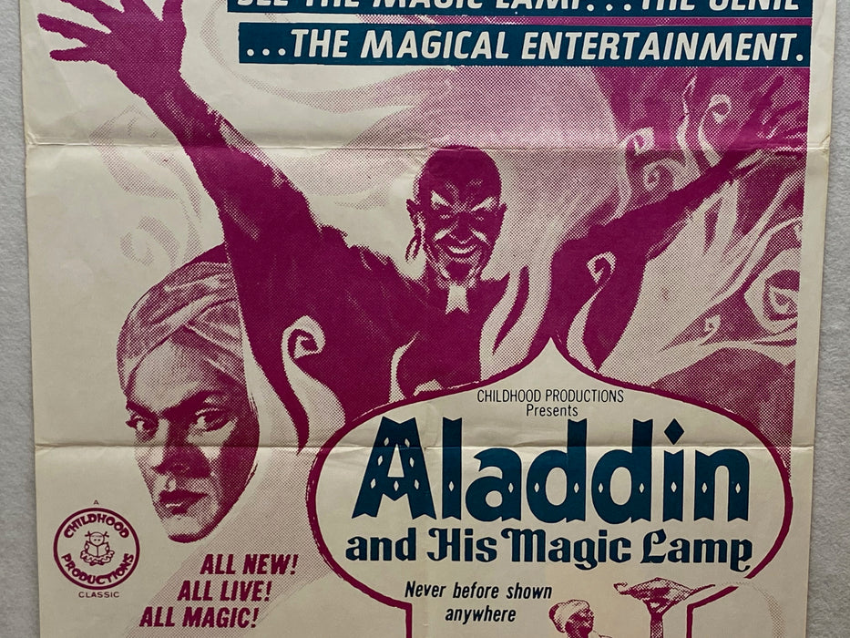1968 Aladdin And His Magic Lamp 1SH Movie Poster 23 x 35 Boris Bystrov   - TvMovieCards.com