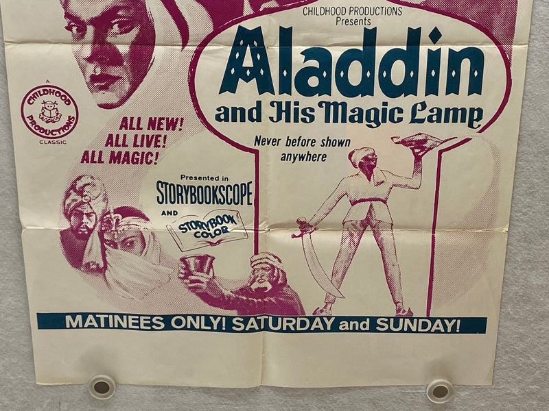 1968 Aladdin And His Magic Lamp 1SH Movie Poster 23 x 35 Boris Bystrov   - TvMovieCards.com