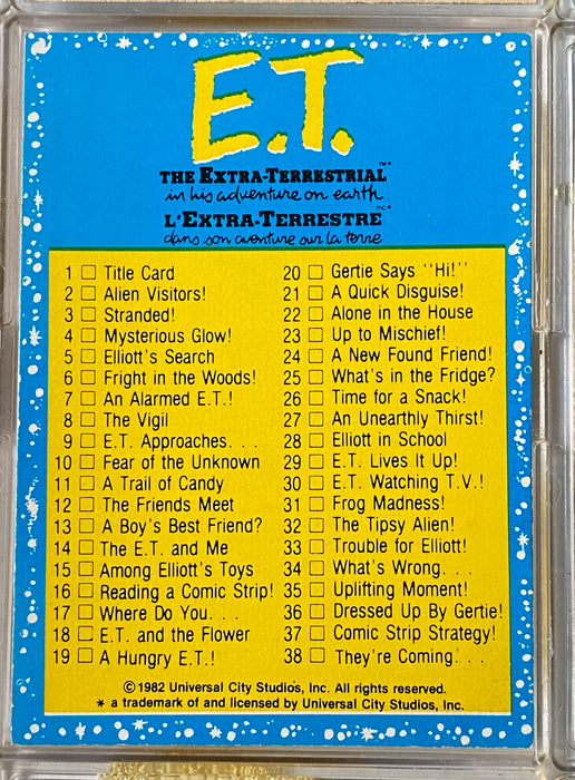1982 E.T. The Extra-Terrestrial Movie Vintage Trading Base Card Set 87/87 OPC   - TvMovieCards.com