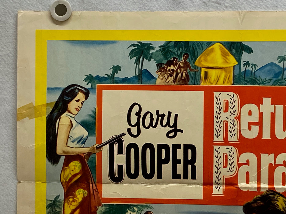 1953 Return to Paradise Half Sheet Movie Poster 22x28 Gary Cooper, Barry Jones   - TvMovieCards.com