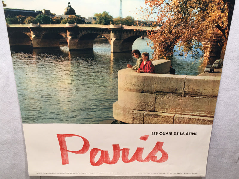 Original 1960s Les Quais De La Seine - Paris - French Travel Poster   - TvMovieCards.com