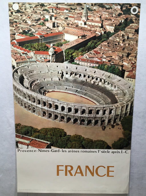 Original 1959 Provence: Nimes-Gard-Les Arenes Romaines French Travel Poster   - TvMovieCards.com