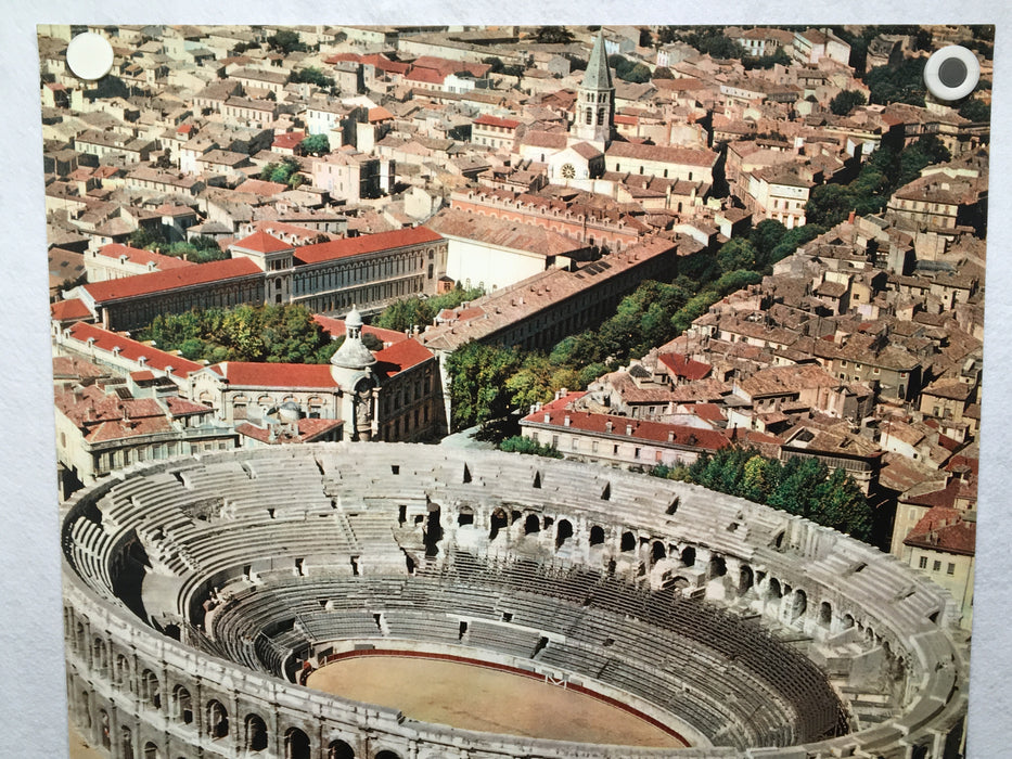 Original 1959 Provence: Nimes-Gard-Les Arenes Romaines French Travel Poster   - TvMovieCards.com