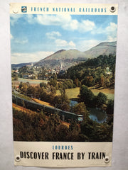 Original 1960 Discover France By Train - French Travel Poster - Lourdes   - TvMovieCards.com