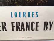 Original 1960 Discover France By Train - French Travel Poster - Lourdes   - TvMovieCards.com