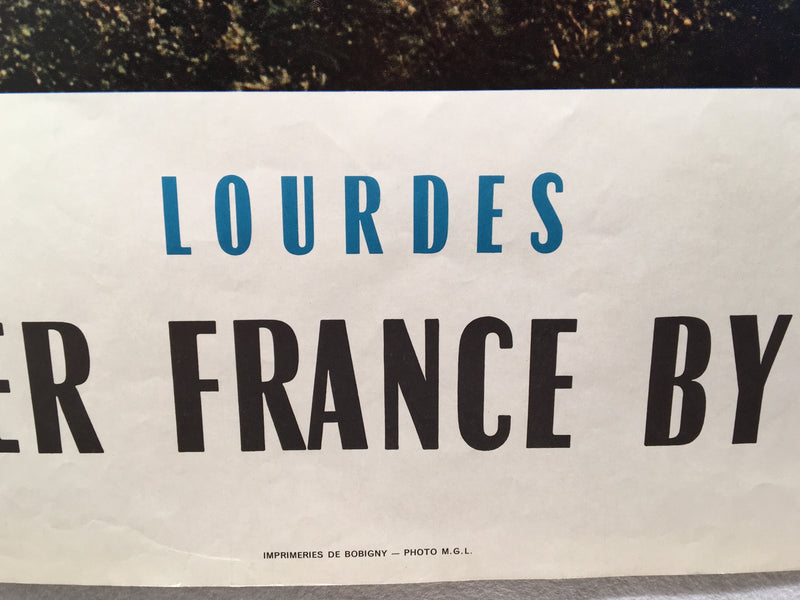 Original 1960 Discover France By Train - French Travel Poster - Lourdes   - TvMovieCards.com