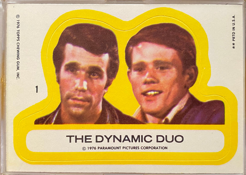 Happy Days TV Show Series 1 Vintage Sticker Card Set 11/11 Topps 1976   - TvMovieCards.com