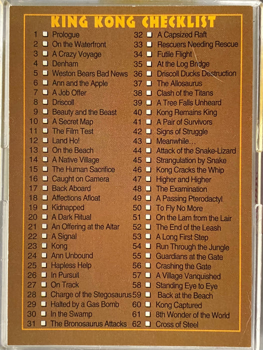1993 King Kong (1933 Movie) 60th Anniversary Base Card Set 110 Cards Eclipse - TvMovieCards.com