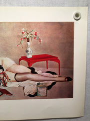 Alberto Vargas "Reclining Woman In Lingerie" Pinup Poster Vintage Print 21 x 29   - TvMovieCards.com
