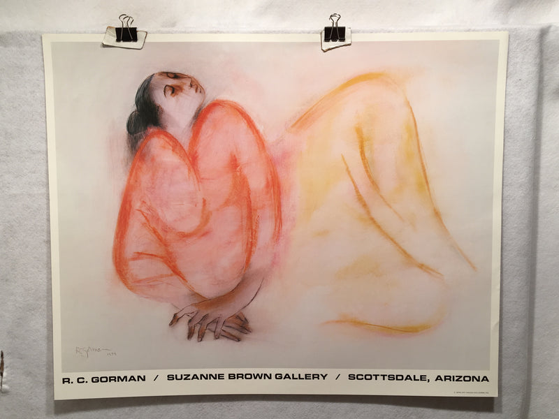 R.C. Gorman - Reclining Woman - 1979 Poster Print - 28" x 23"   - TvMovieCards.com