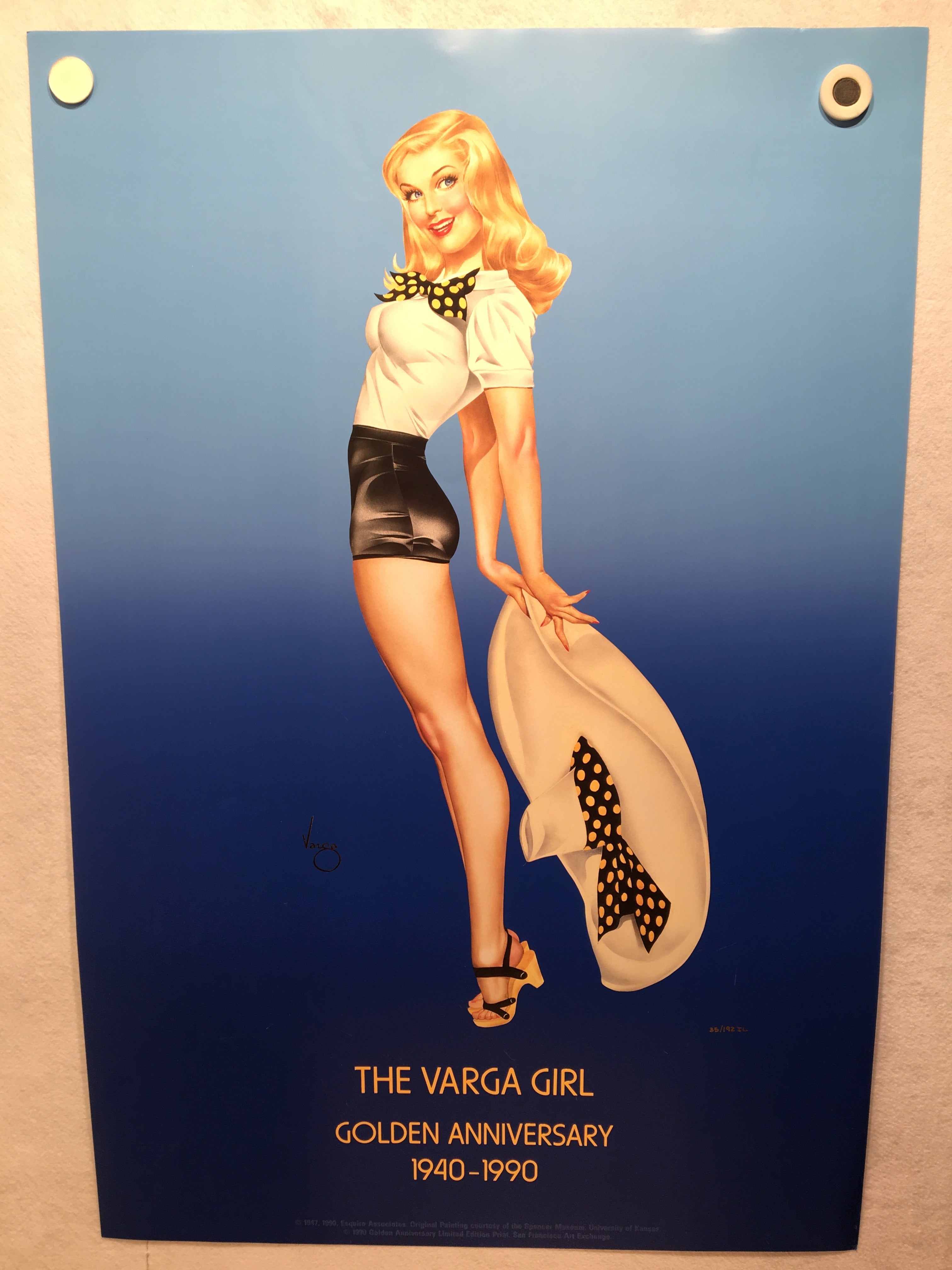 アート・デザイン・音楽 Vargas The Vargas Girl, 50th Anniversary Commemorative Print 1940-1990