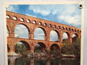 Original 1960 PONT DU GARD Nimes Provence - French Travel Poster - Rene Jacques   - TvMovieCards.com