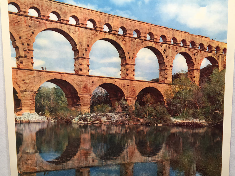 Original 1960 PONT DU GARD Nimes Provence - French Travel Poster - Rene Jacques   - TvMovieCards.com