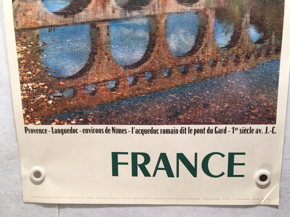 Original 1960 PONT DU GARD Nimes Provence - French Travel Poster - Rene Jacques   - TvMovieCards.com