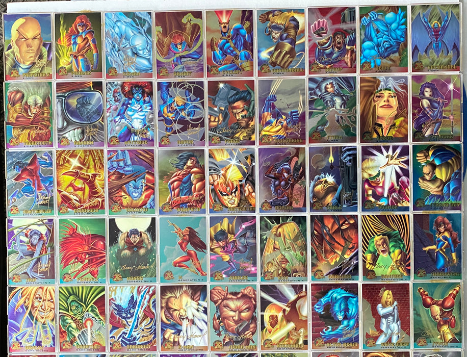 1995 Fleer Ultra X-Men All Chromium Gold Signature Parallel 100 Card Set   - TvMovieCards.com