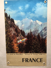 Original 1960 Le massif du Mont-Blanc - Sommet de l'Europe French Travel Poster   - TvMovieCards.com