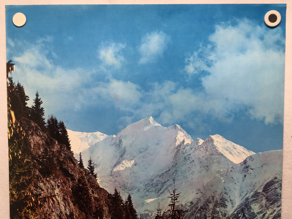 Original 1960 Le massif du Mont-Blanc - Sommet de l'Europe French Travel Poster   - TvMovieCards.com