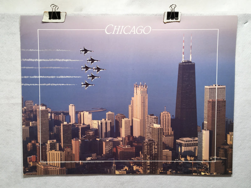 1991 Chicago Thunderbirds F-16 Poster - 24" x 18" Bill Gutmann   - TvMovieCards.com