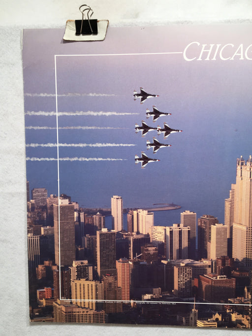 1991 Chicago Thunderbirds F-16 Poster - 24" x 18" Bill Gutmann   - TvMovieCards.com
