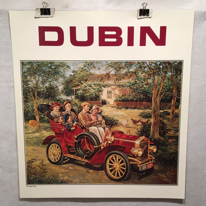 Lee Dubin "Sunday Drive" 1907 Buick Automotive Print 26" x 24"   - TvMovieCards.com