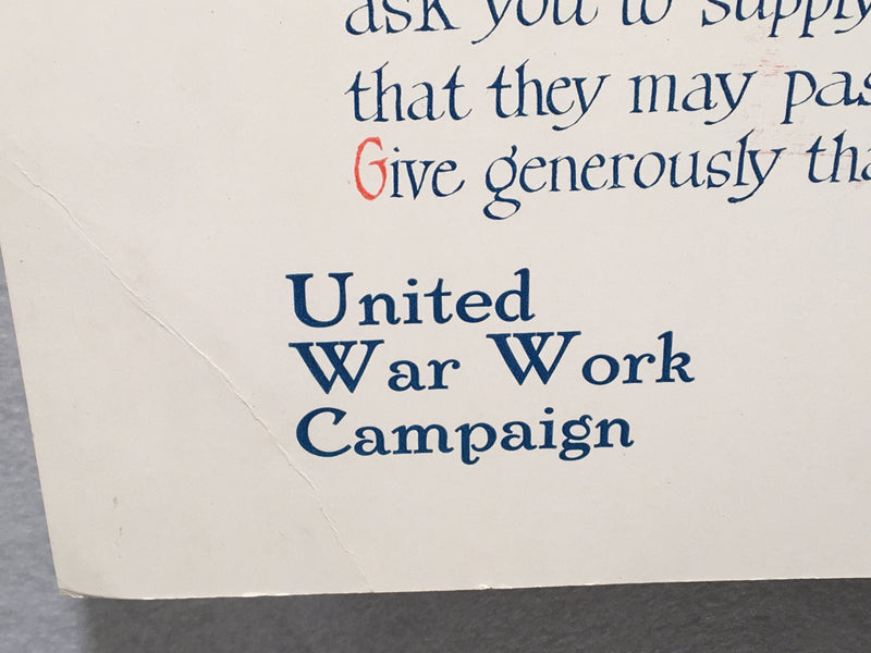 August 14 1918 YMCA United War Work Campaign Coningsby Dawson WWI Poster 13 X 22   - TvMovieCards.com