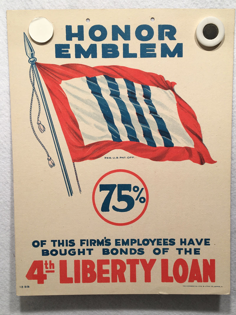 Honor Emblem 4th Liberty Loan Advertisement WWI Poster 11 X 14   - TvMovieCards.com