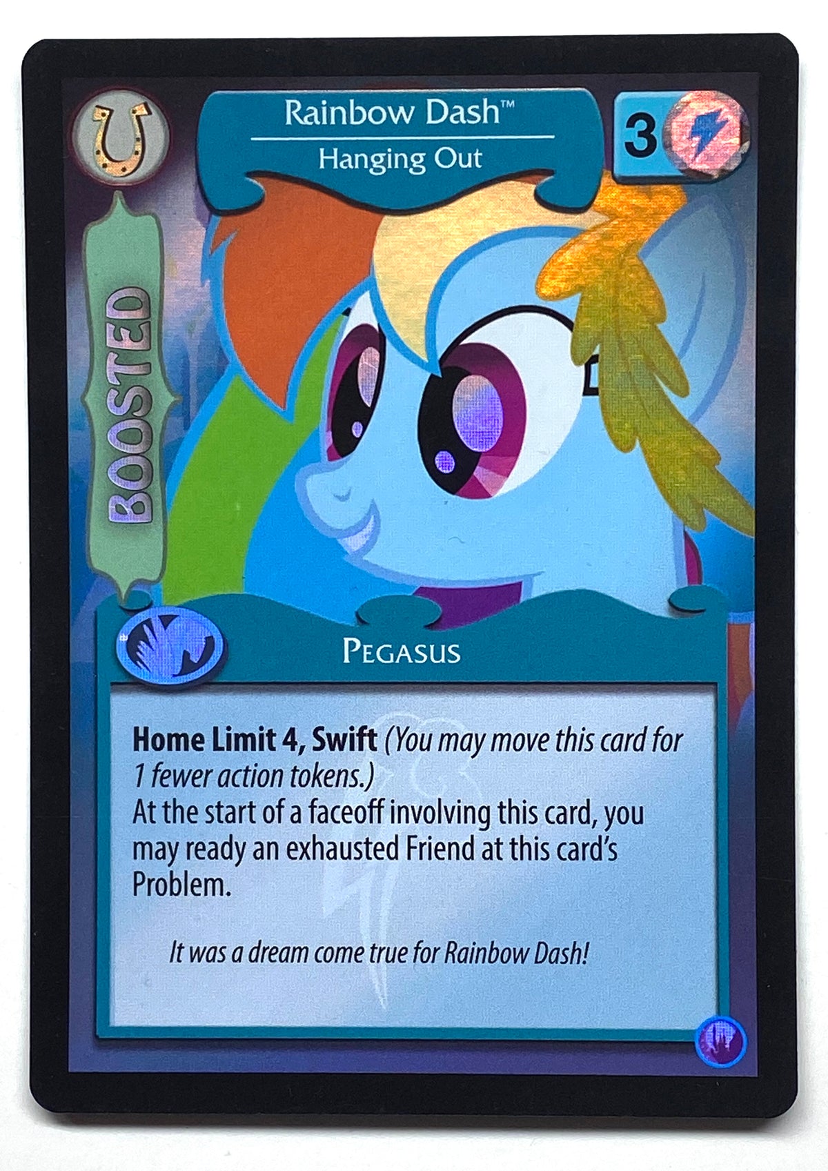 My Little Pony Rainbow Dash Hanging Out #f1a Foil MLP TCG Trading Card TvMovieCards.com My Little Pony Rainbow Dash Hanging Out #f1a Foil MLP TCG Trading Card TvMovieCards.com
