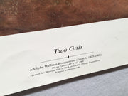 Adolphe William Bouguereau "Two Girls" Lithograph Art Print 27" x 32"   - TvMovieCards.com