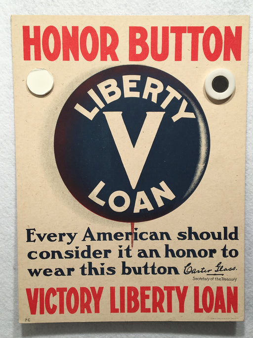 Honor Button Victory Liberty Loan Advertisement WWI Poster 11 X 14   - TvMovieCards.com