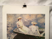 Claude Monet "Ragazze in Barca" Lithograph Art Print 19.5" x 27.5"   - TvMovieCards.com
