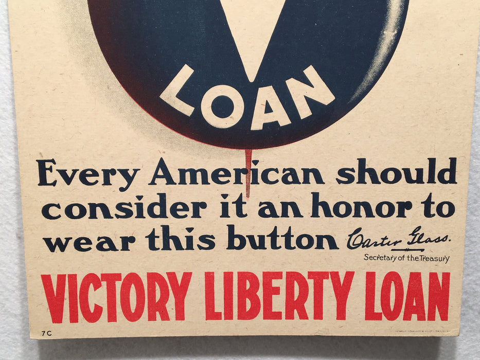 Honor Button Victory Liberty Loan Advertisement WWI Poster 11 X 14   - TvMovieCards.com