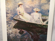 Claude Monet "Ragazze in Barca" Lithograph Art Print 19.5" x 27.5"   - TvMovieCards.com