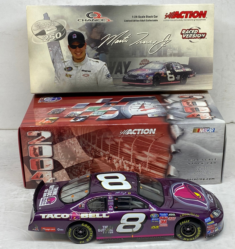 Action 1/24 Diecast Car #8 Martin Truex Jr. Taco Bell Raced Win