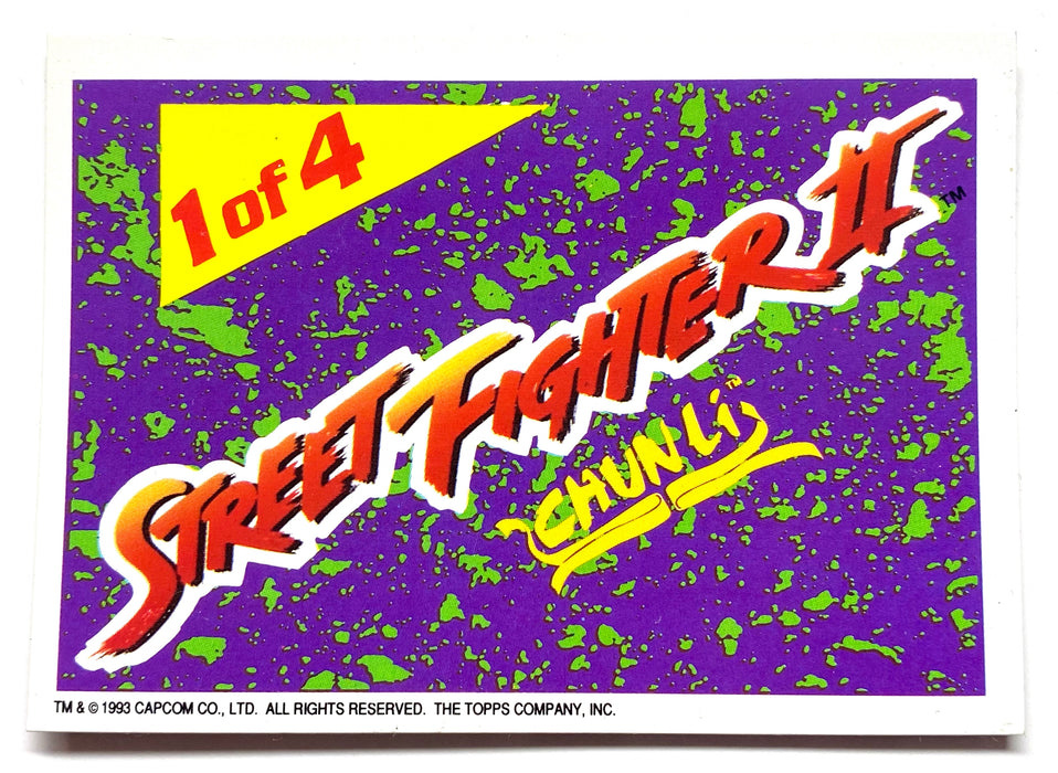 1993 Street Fighter II Foil Chun Li 1 of 4 Insert Chase Card Capcom / Topps   - TvMovieCards.com