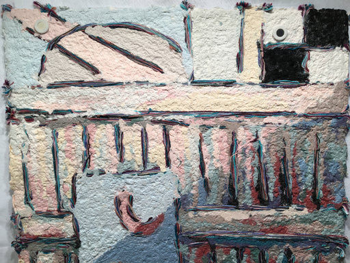 Mary Ethel Marks (1890-1955) Abstract Art Paper Pulp and Fiber Basket Painting   - TvMovieCards.com