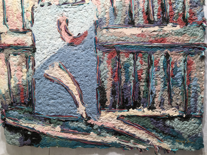 Mary Ethel Marks (1890-1955) Abstract Art Paper Pulp and Fiber Basket Painting   - TvMovieCards.com