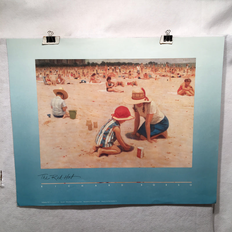Richard Borso "The Red Hat" Lithograph Art Print 26" x 32"   - TvMovieCards.com