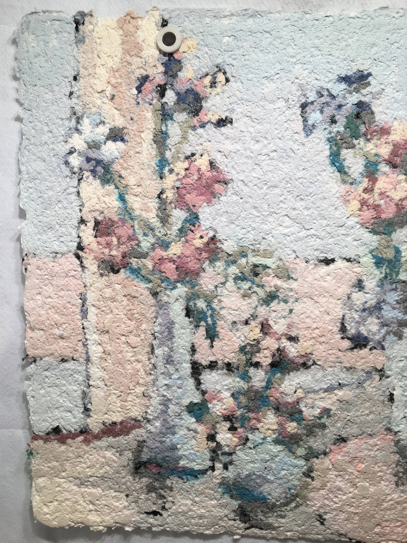 Mary Ethel Marks (1890-1955) Abstract Art Paper Pulp and Fiber Flower Painting   - TvMovieCards.com
