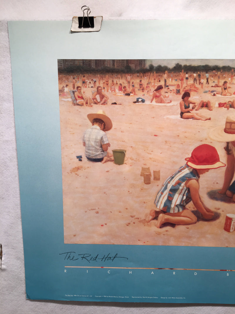 Richard Borso "The Red Hat" Lithograph Art Print 26" x 32"   - TvMovieCards.com
