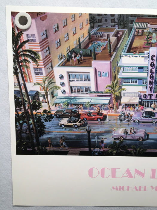 Michael Young - Ocean Drive - Colony Park Hotel Miami Signed Poster Print 18x25   - TvMovieCards.com