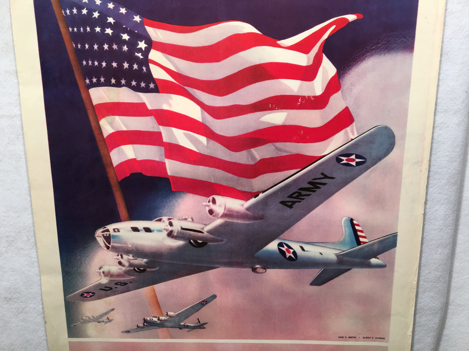 World War II "Keep 'Em Flying." Army Recruitment Poster (25" X 38") WWII   - TvMovieCards.com