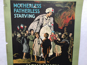 "Motherless; How Much to Save These Little Lives?" WWI American Red Cross Poster   - TvMovieCards.com