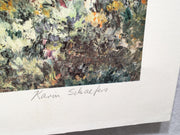 Karin Schaefers "Mother and Child in Flower Garden" Signed Lithograph Art Print   - TvMovieCards.com