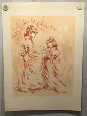 Karin Schaefers "Little Geishas" Signed Numbered Lithograph Art Print 21 x 29   - TvMovieCards.com